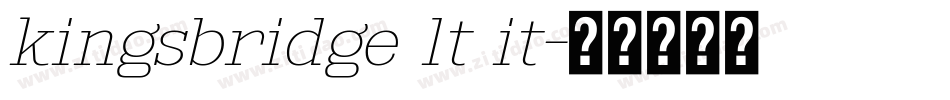kingsbridge lt it字体转换